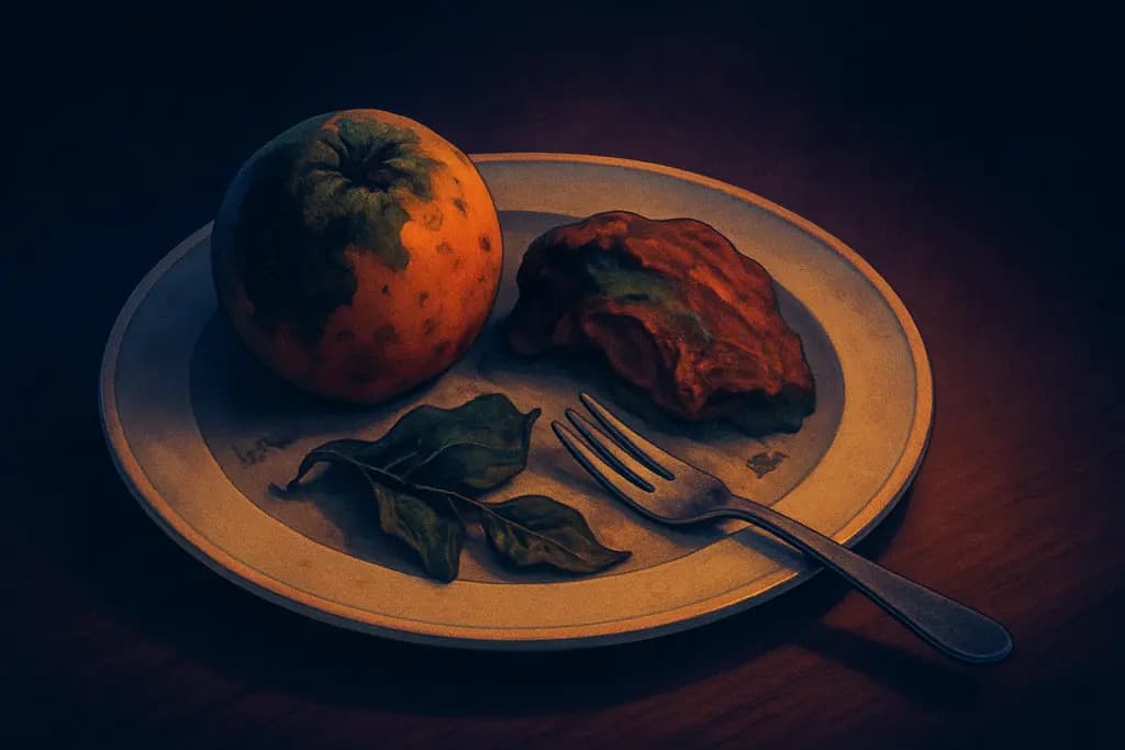 Dream illustration: Spoiled Food on a Plate