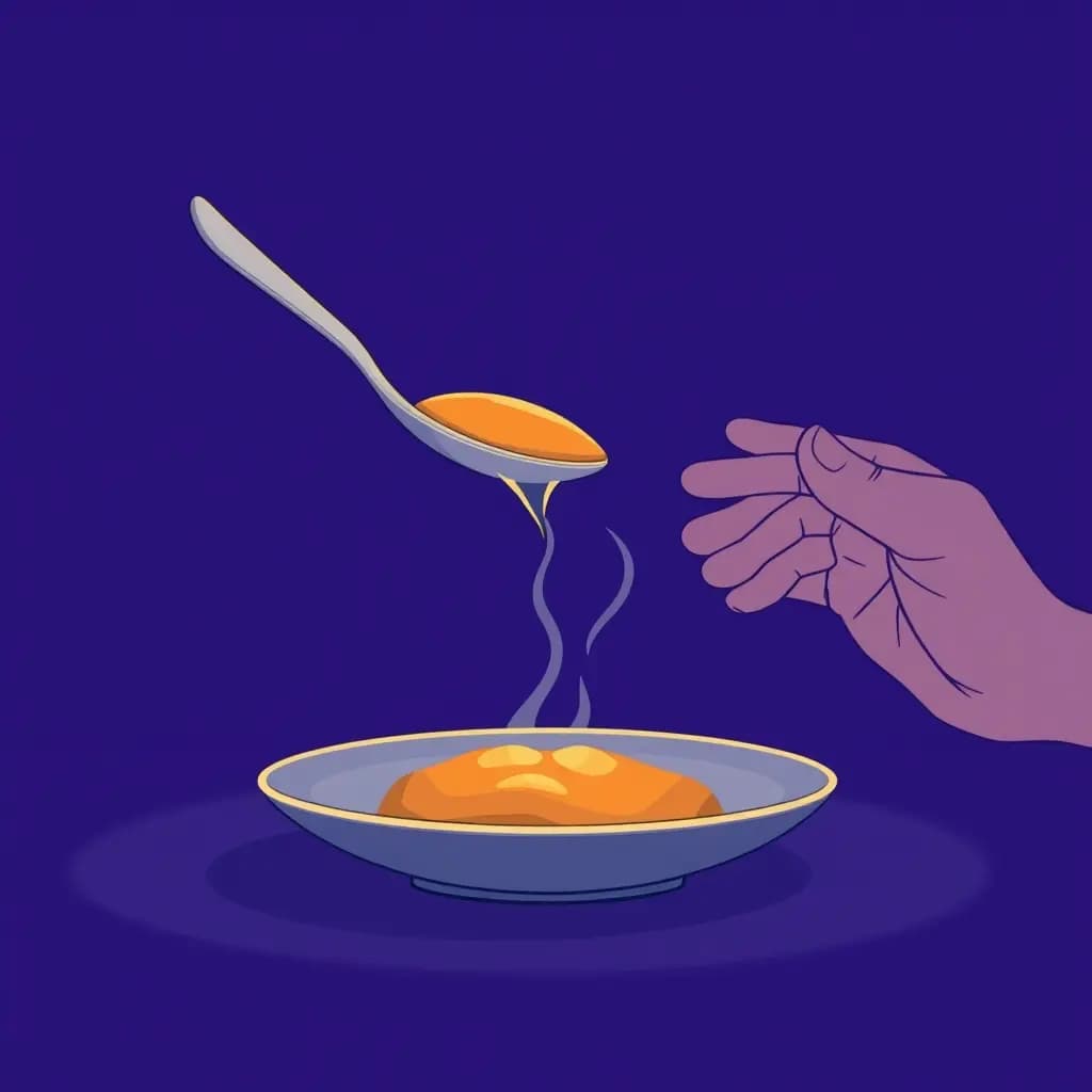 Dream illustration: Spoon bending while eating