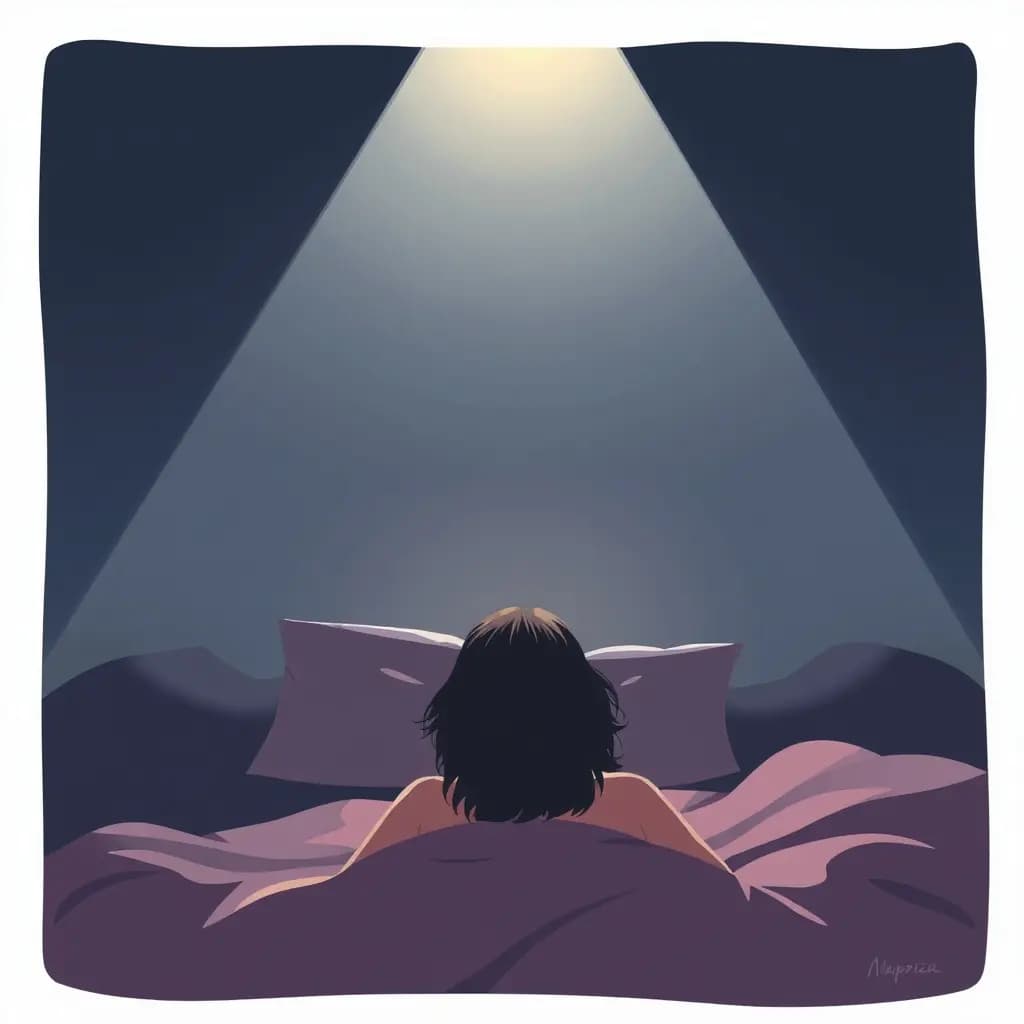 Dream illustration: Spotlights shining on you unexpectedly