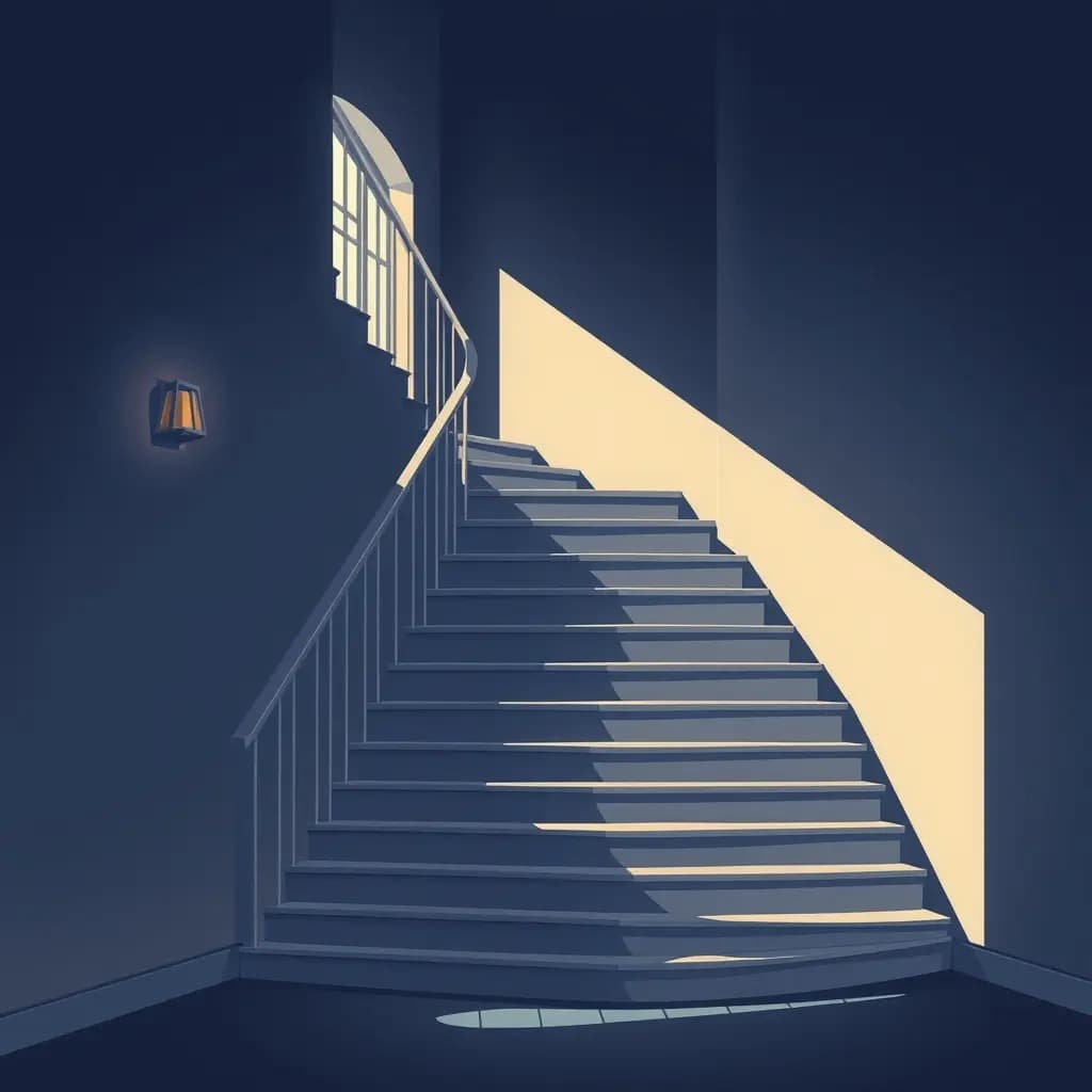 Dream illustration: Stairs rearrange themselves