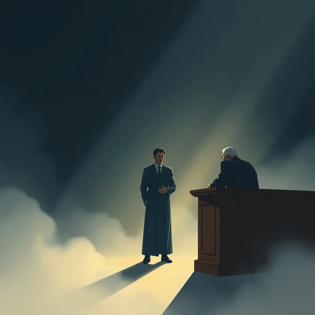 Dream illustration: Standing Before a Judge