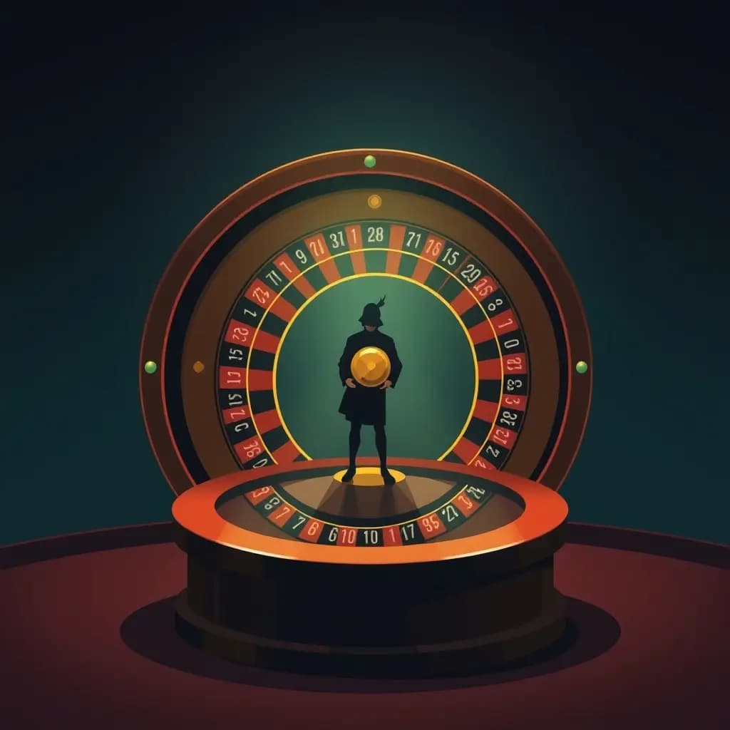 Dream illustration: Standing Inside a Roulette Wheel