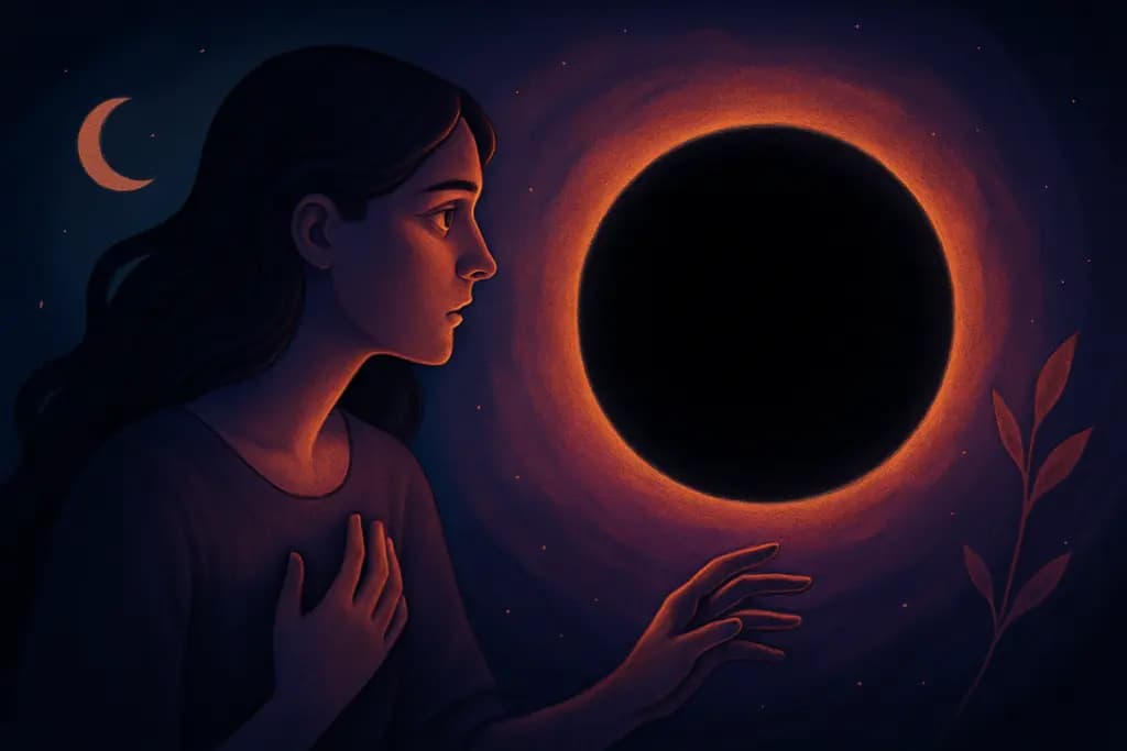 Dream illustration: staring into a black void attacking me spiritual meaning