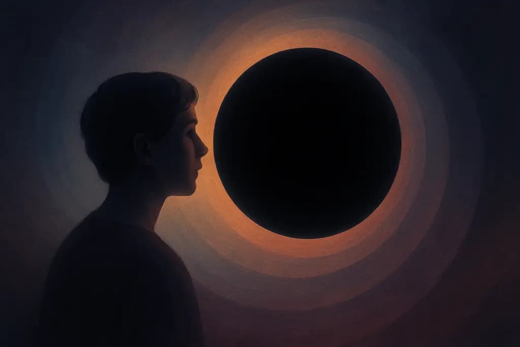 Dream illustration: staring into a black void dream meaning