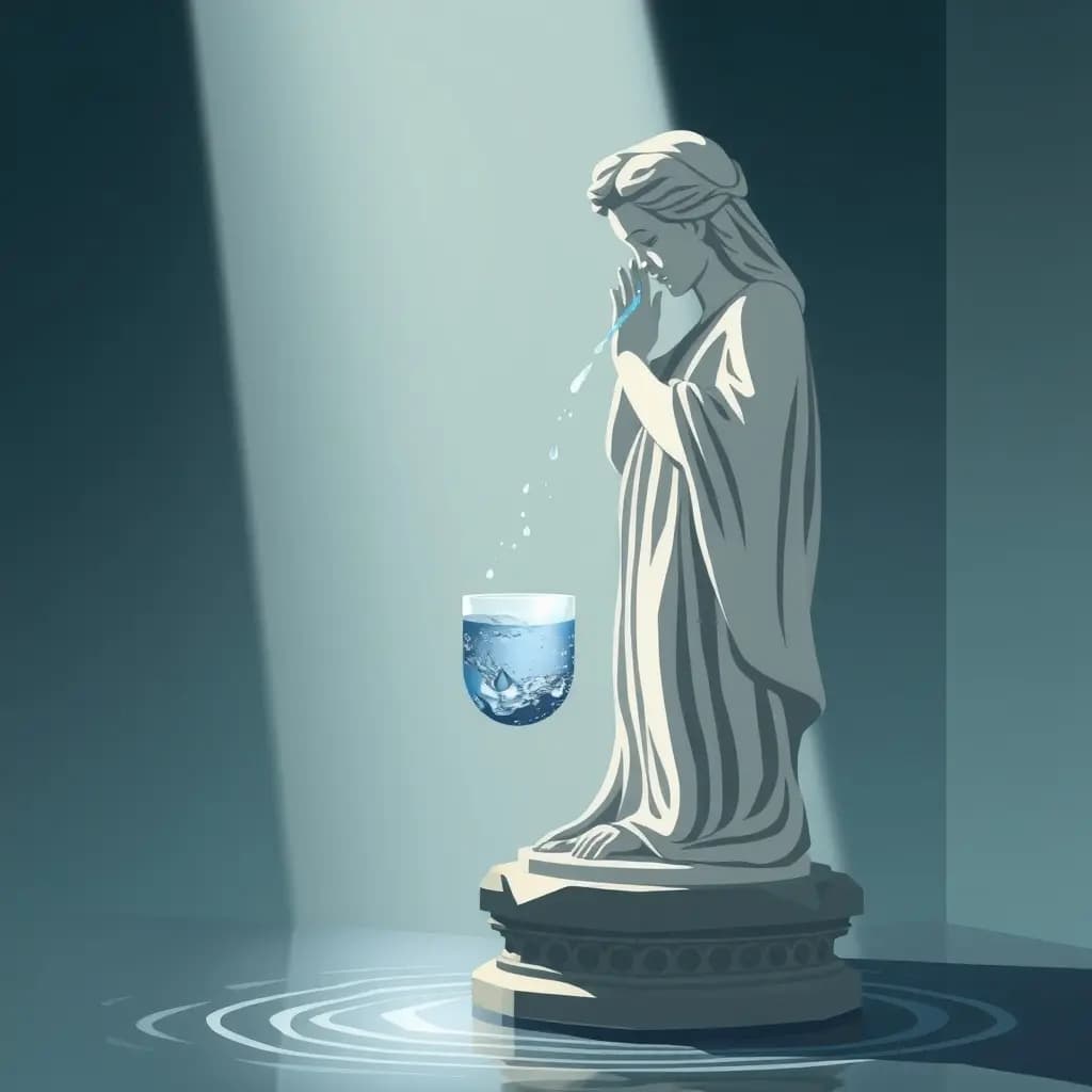 Dream illustration: Statue cries clear water