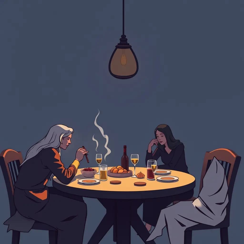 Dream illustration: Stealing from communal table