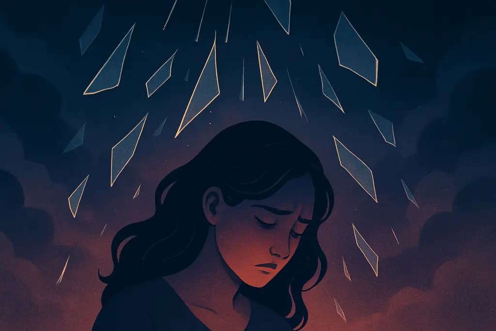 Dream illustration: Storm of glass shards