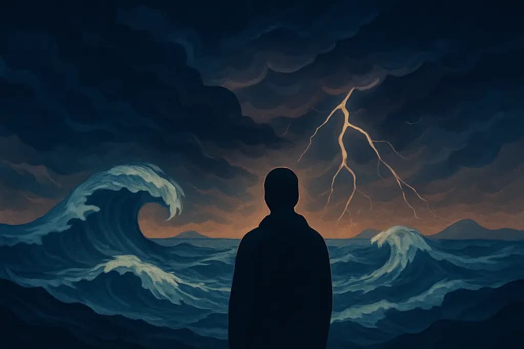 Dream illustration: Stormy sea