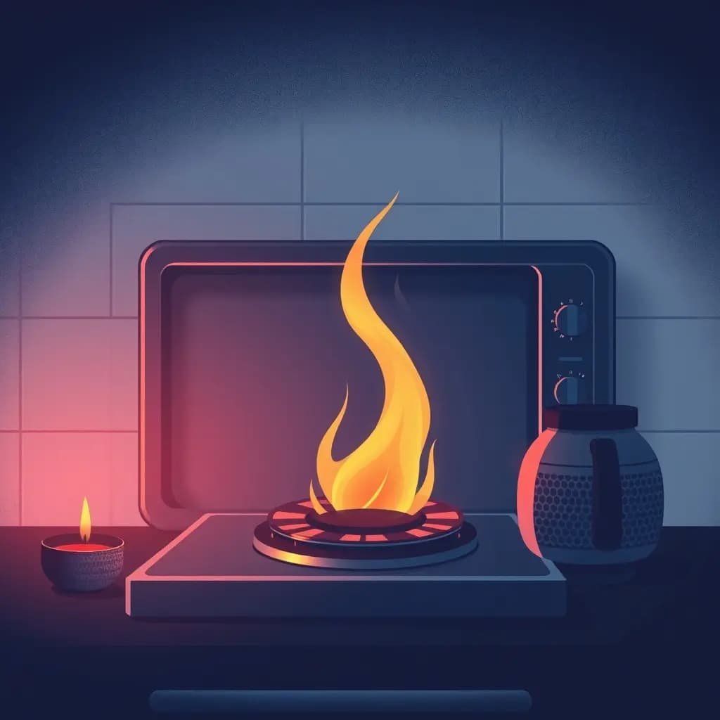 Dream illustration: Stove burning without flame