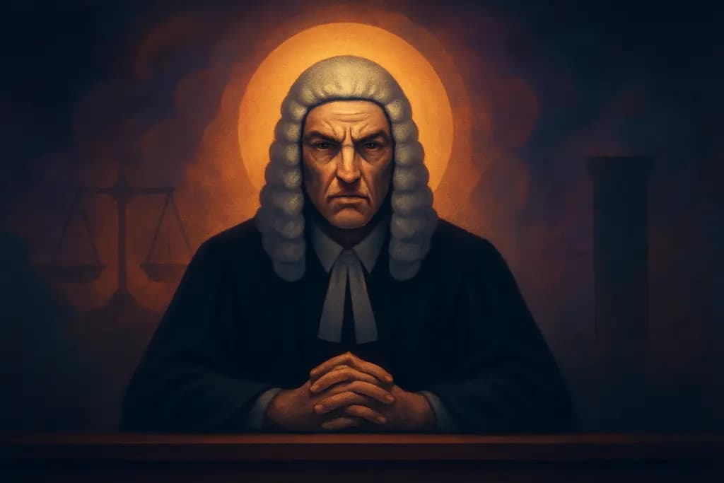 Dream illustration: Strict judge or authority figure