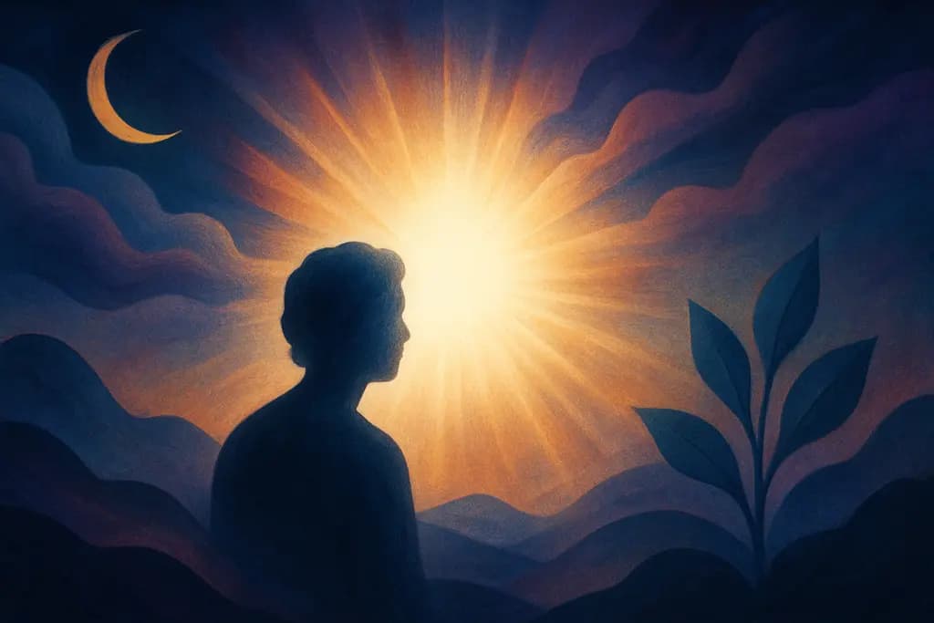 Dream illustration: Sudden blinding white light