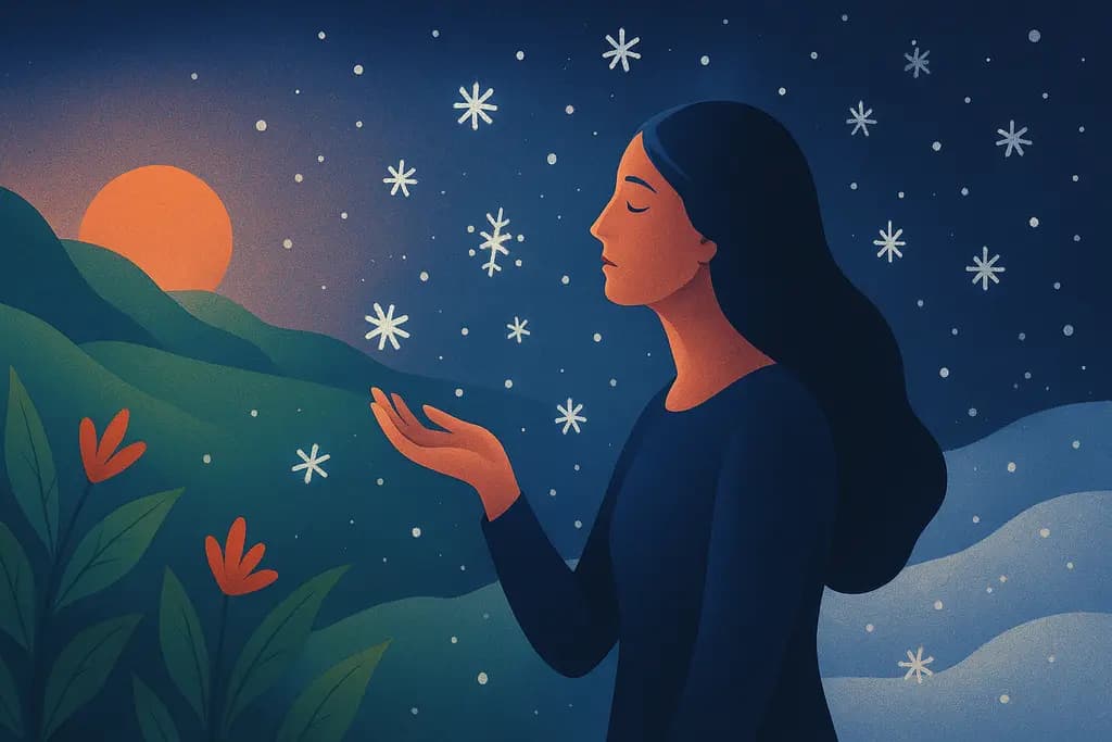 Dream illustration: Sudden Snow in Summer