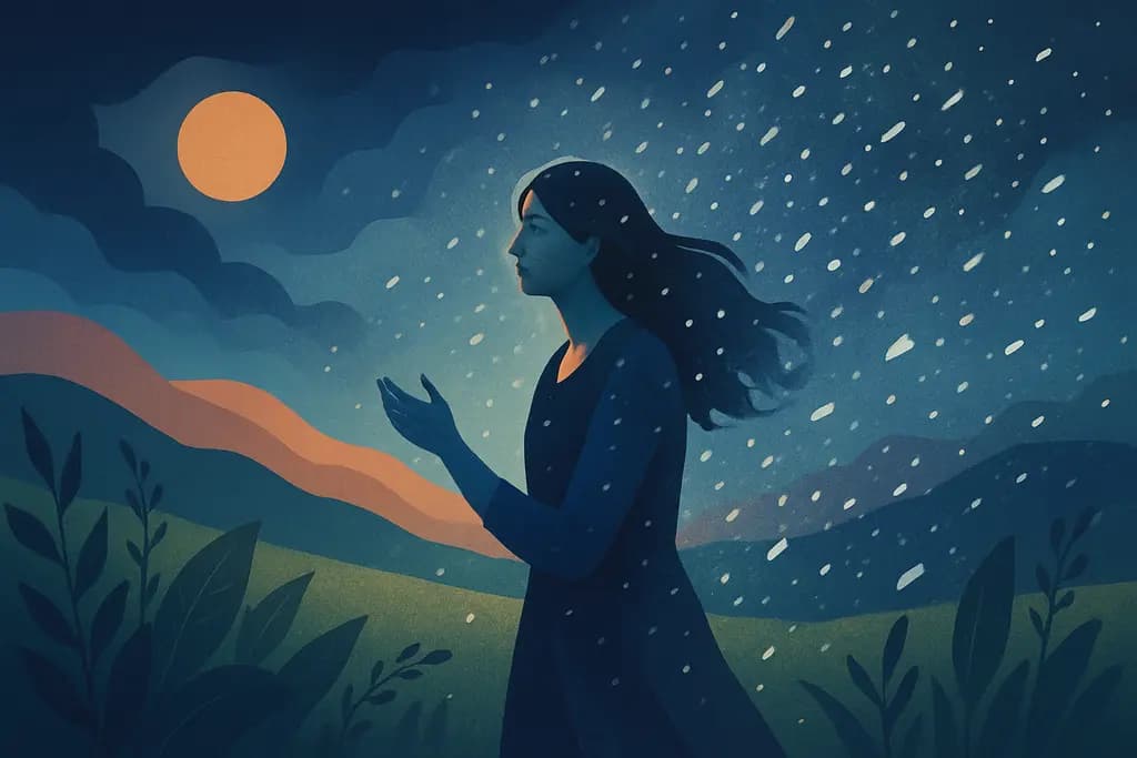 Dream illustration: Sudden Snowstorm in Summer