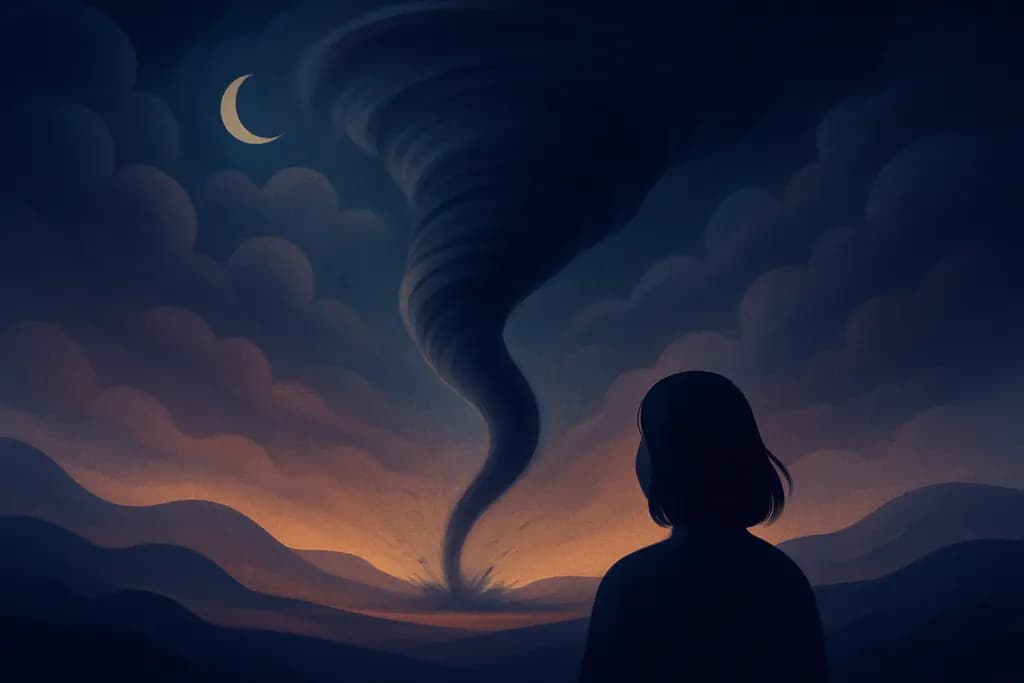 Dream illustration: Sudden tornado appearing