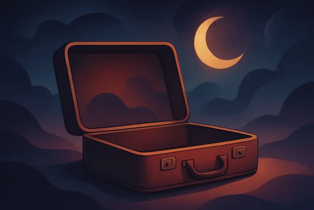 Dream illustration: Suitcase you cannot close