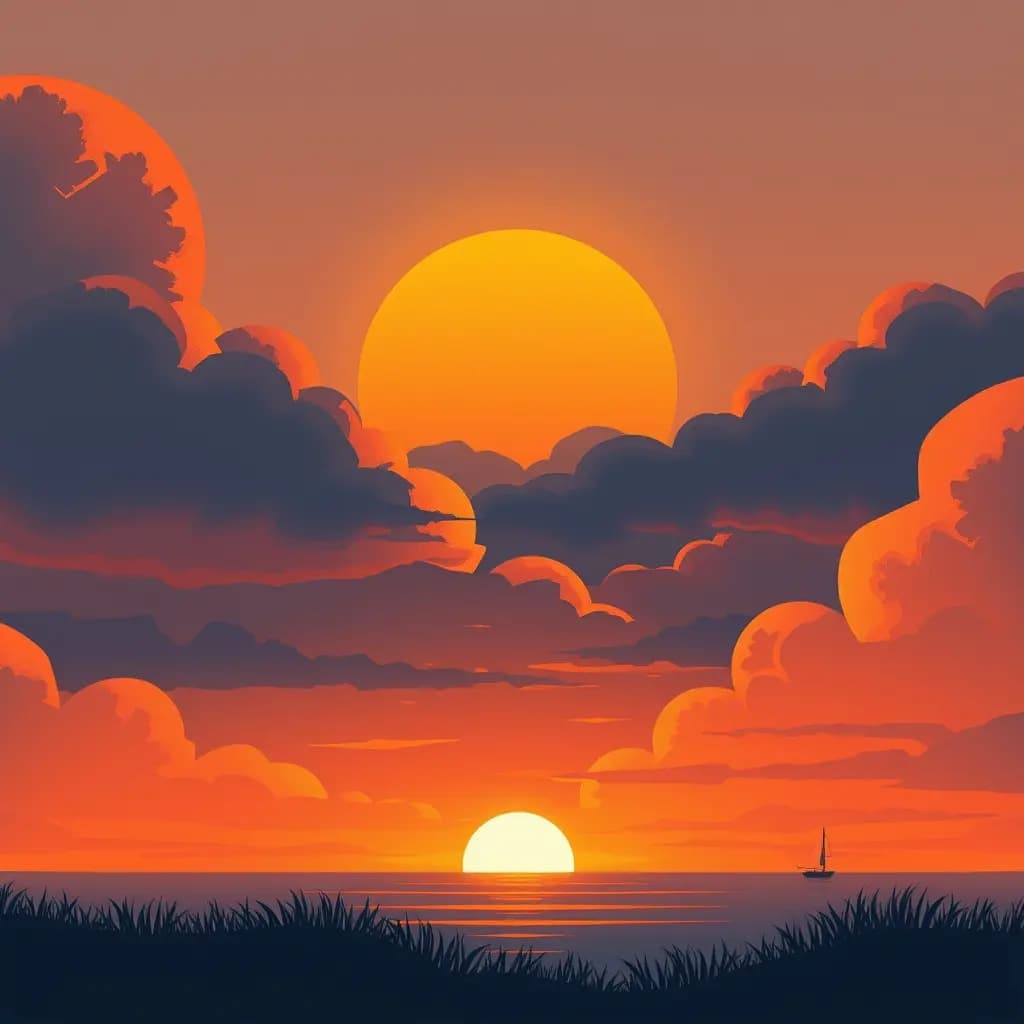 Dream illustration: Sunrise or Sunset