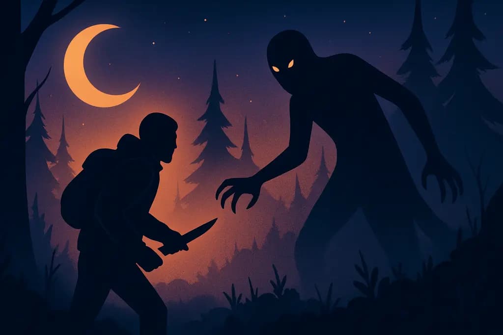 Dream illustration: survival in the wilderness attacking