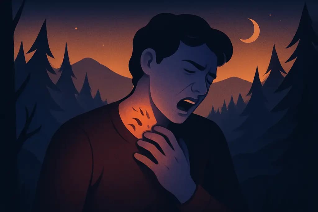 Dream illustration: survival in the wilderness biting me