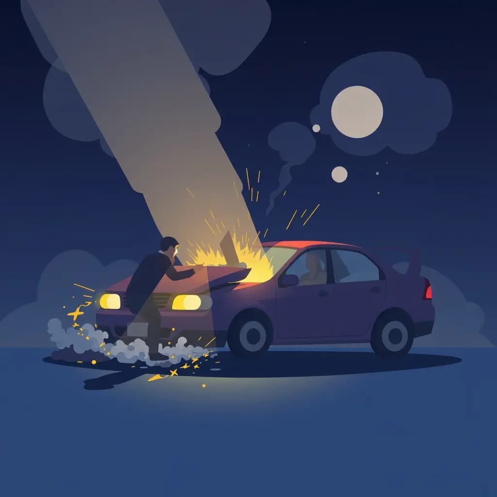 Dream illustration: Surviving a car crash