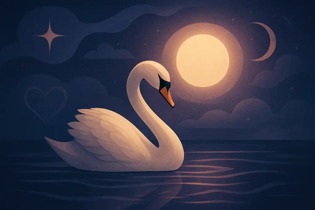 Dream illustration: Swan gliding