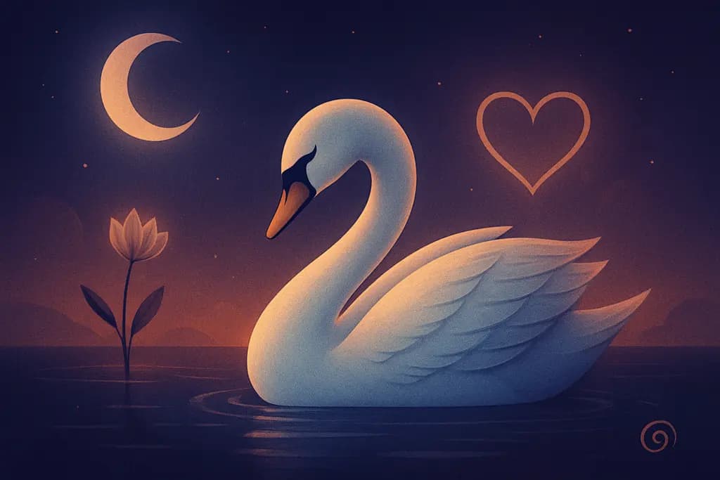 Dream illustration: Swans