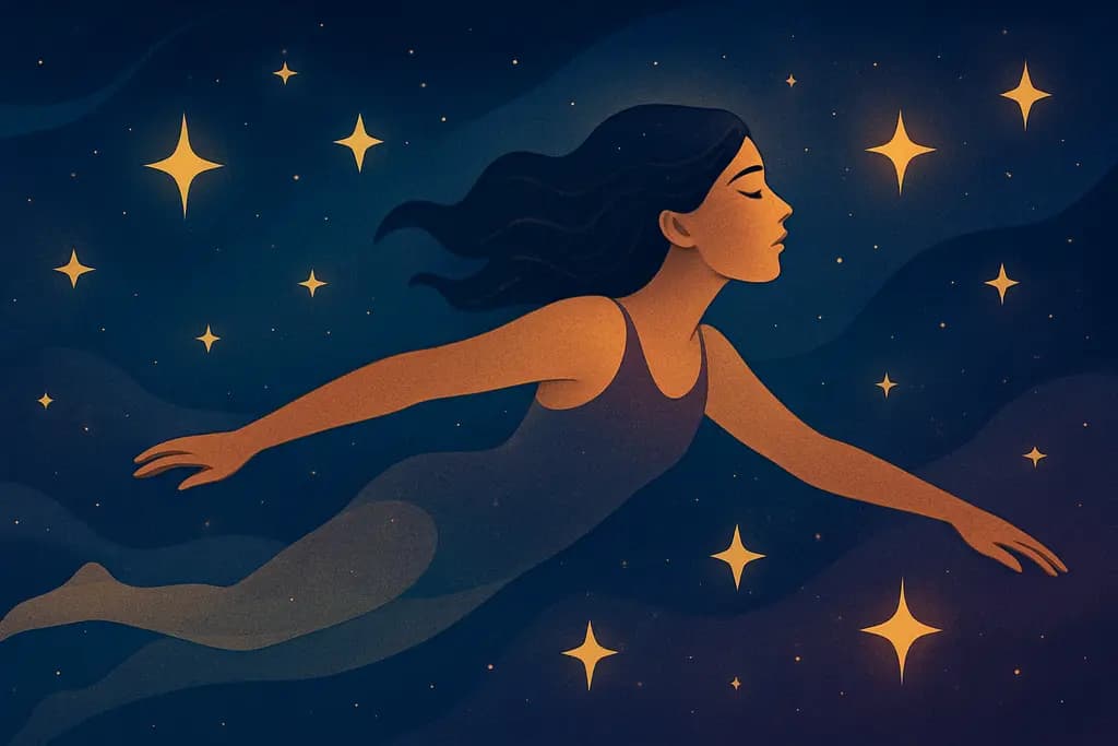 Dream illustration: Swimming Among Stars