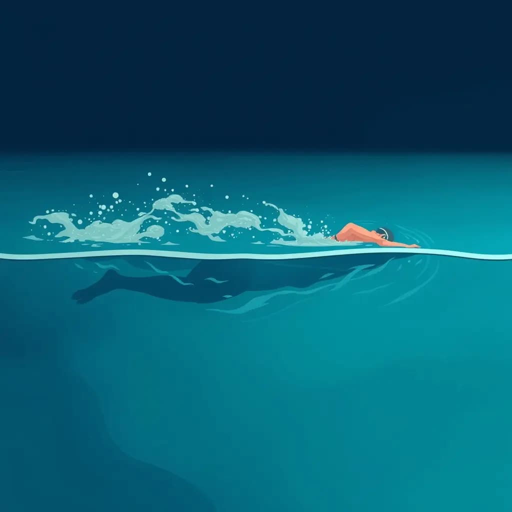 Dream illustration: Swimming but drowning