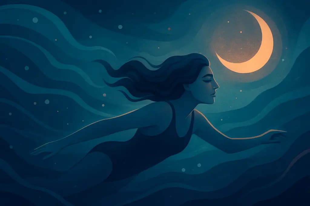 Dream illustration: Swimming underwater