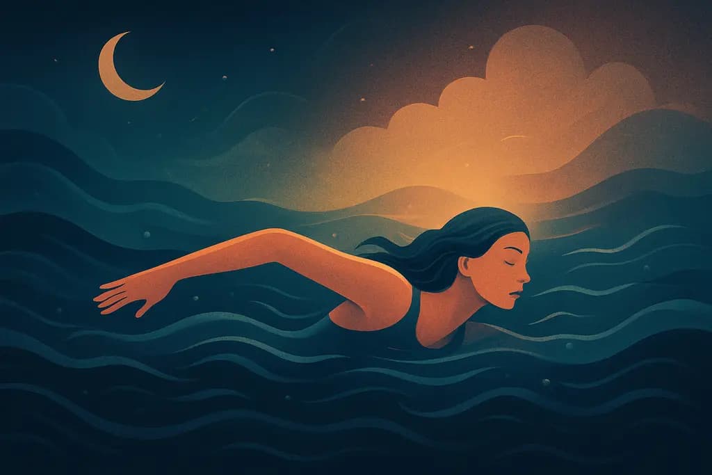 Dream illustration: Swimming