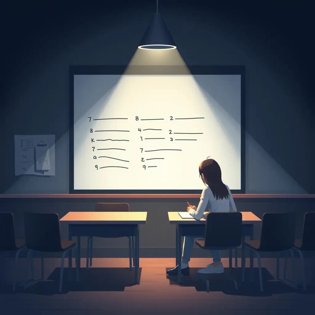 Dream illustration: Taking test without pencils