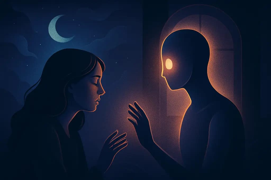 Dream illustration: Talking to AI
