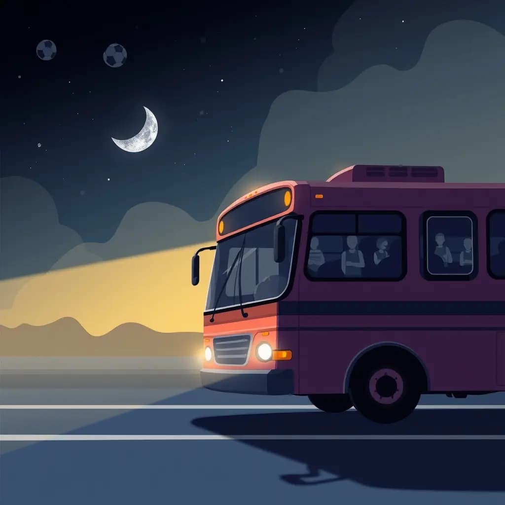Dream illustration: Team bus never arrives