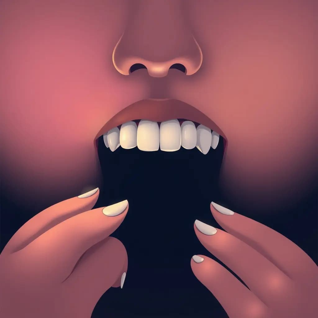 Dream illustration: Teeth changing size unexpectedly