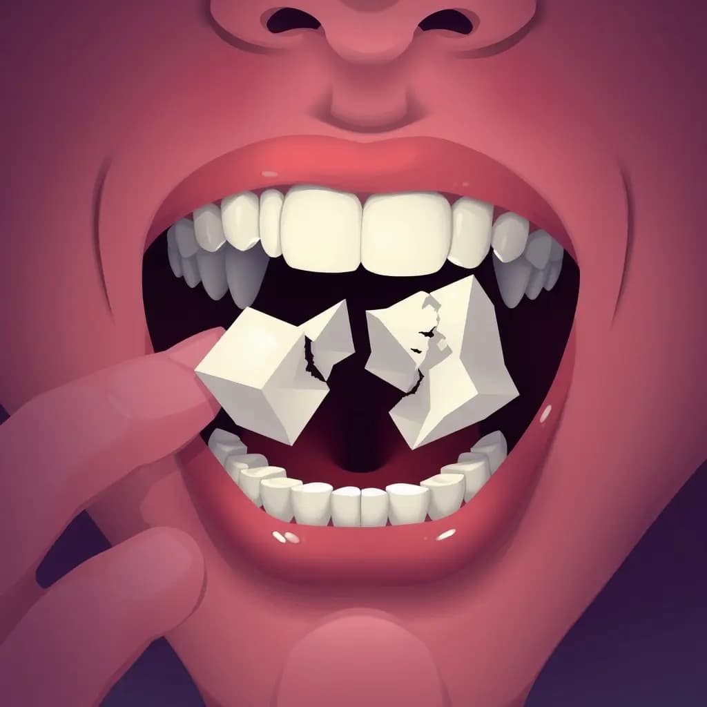 Dream illustration: Teeth crumble in mouth