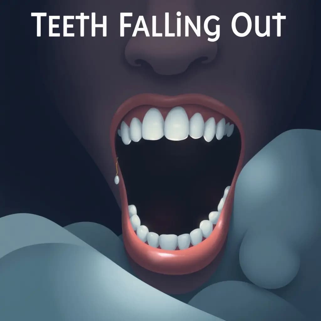 Dream illustration: Teeth falling out fear