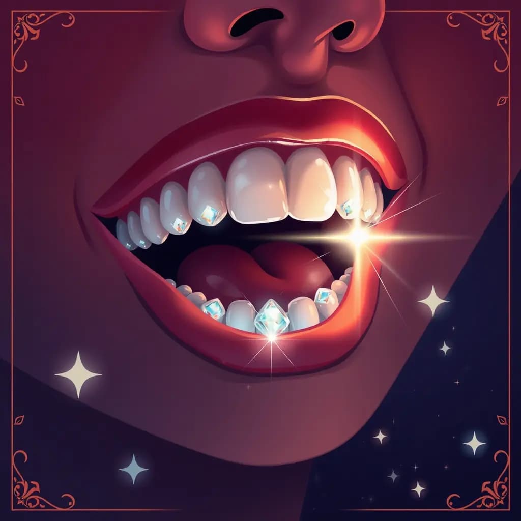 Dream illustration: Teeth sparkling like jewels