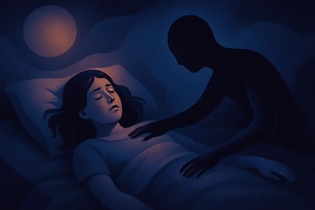 Dream illustration: Temporary paralysis / can't move (sleep paralysis feeling)