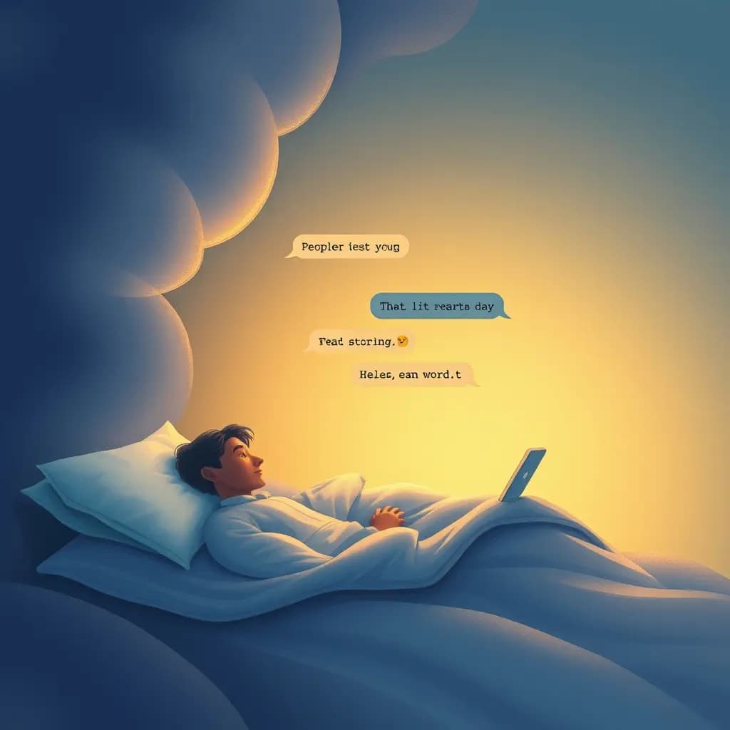 Dream illustration: Text messages rearrange words
