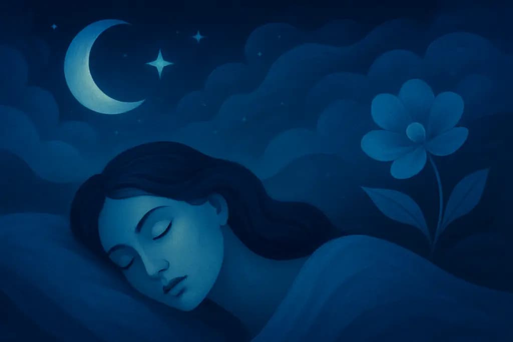 Dream illustration: The color blue