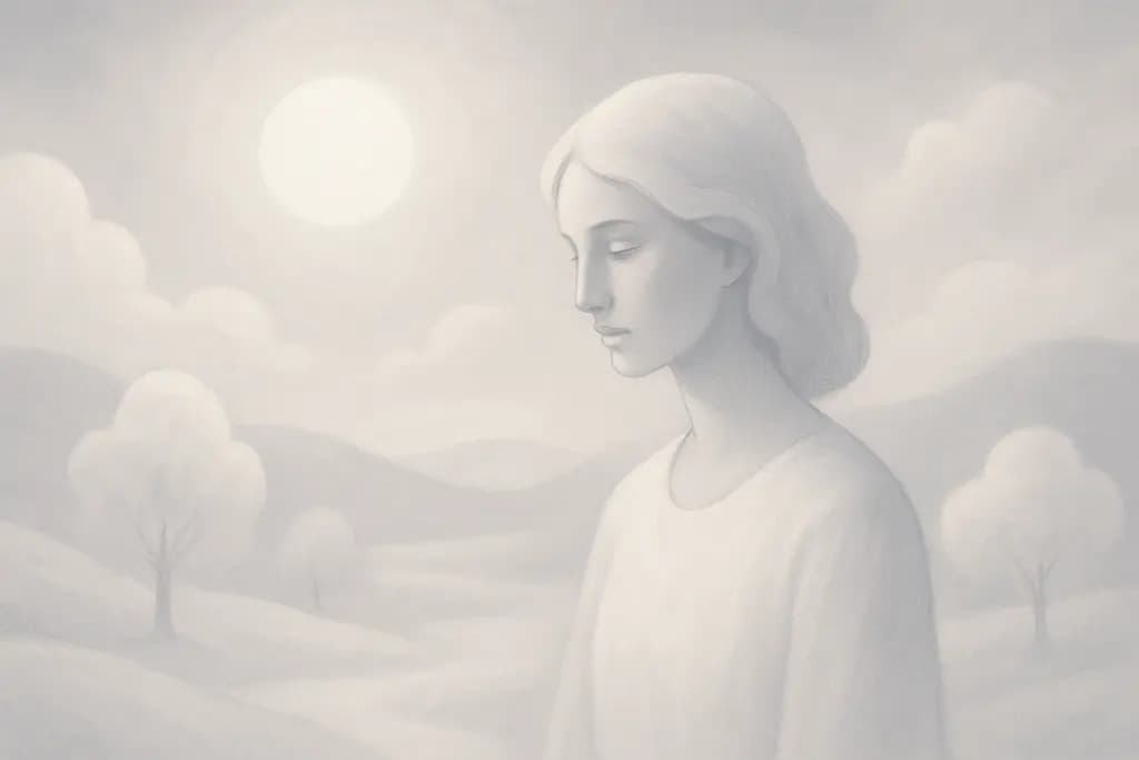 Dream illustration: The color white everywhere