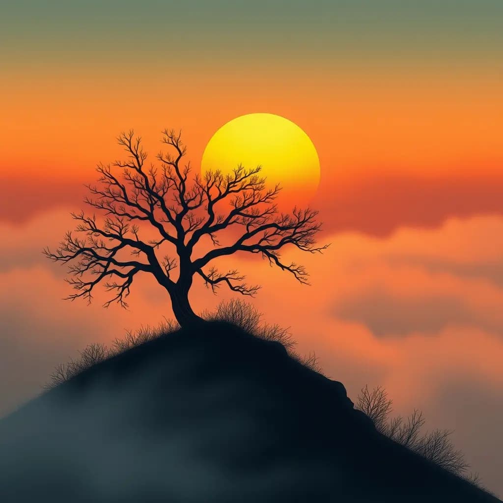 Dream illustration: The sun refusing to rise
