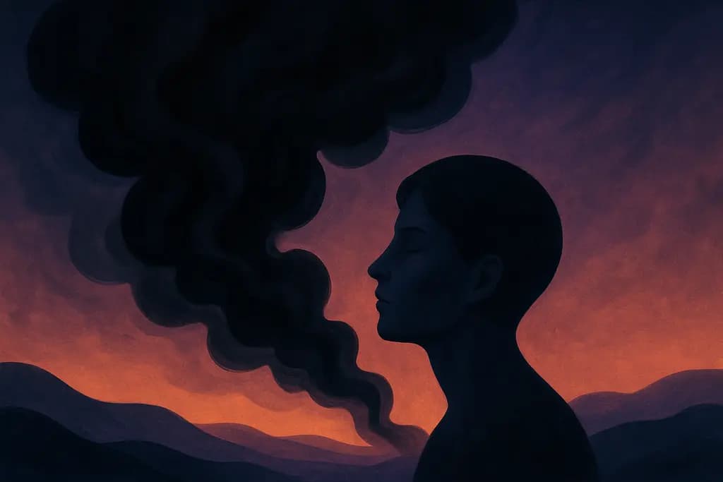 Dream illustration: Thick black smoke