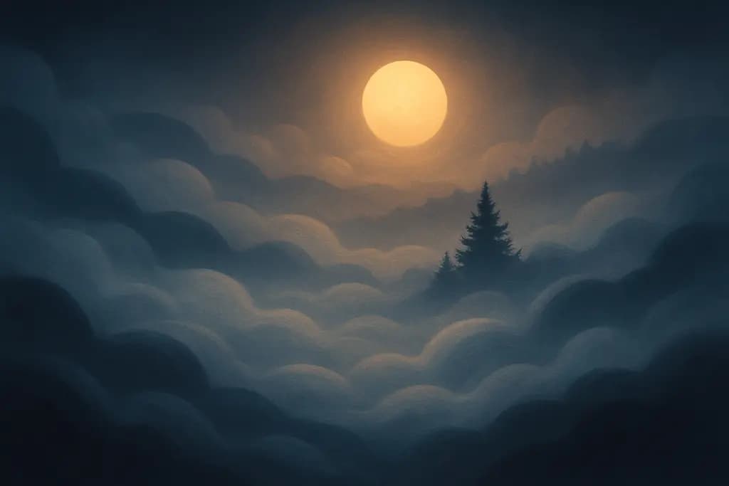 Dream illustration: Thick rolling fog