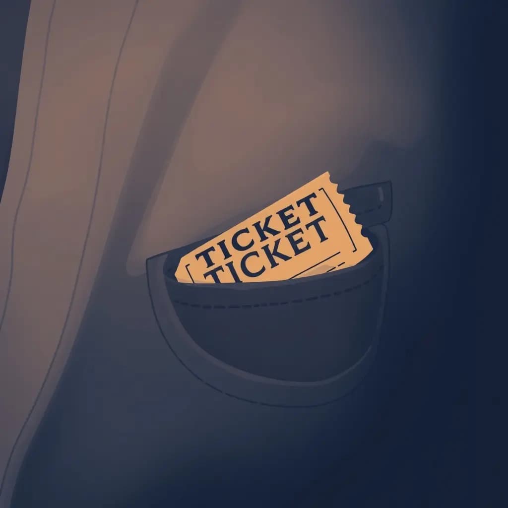 Dream illustration: Ticket missing from pocket