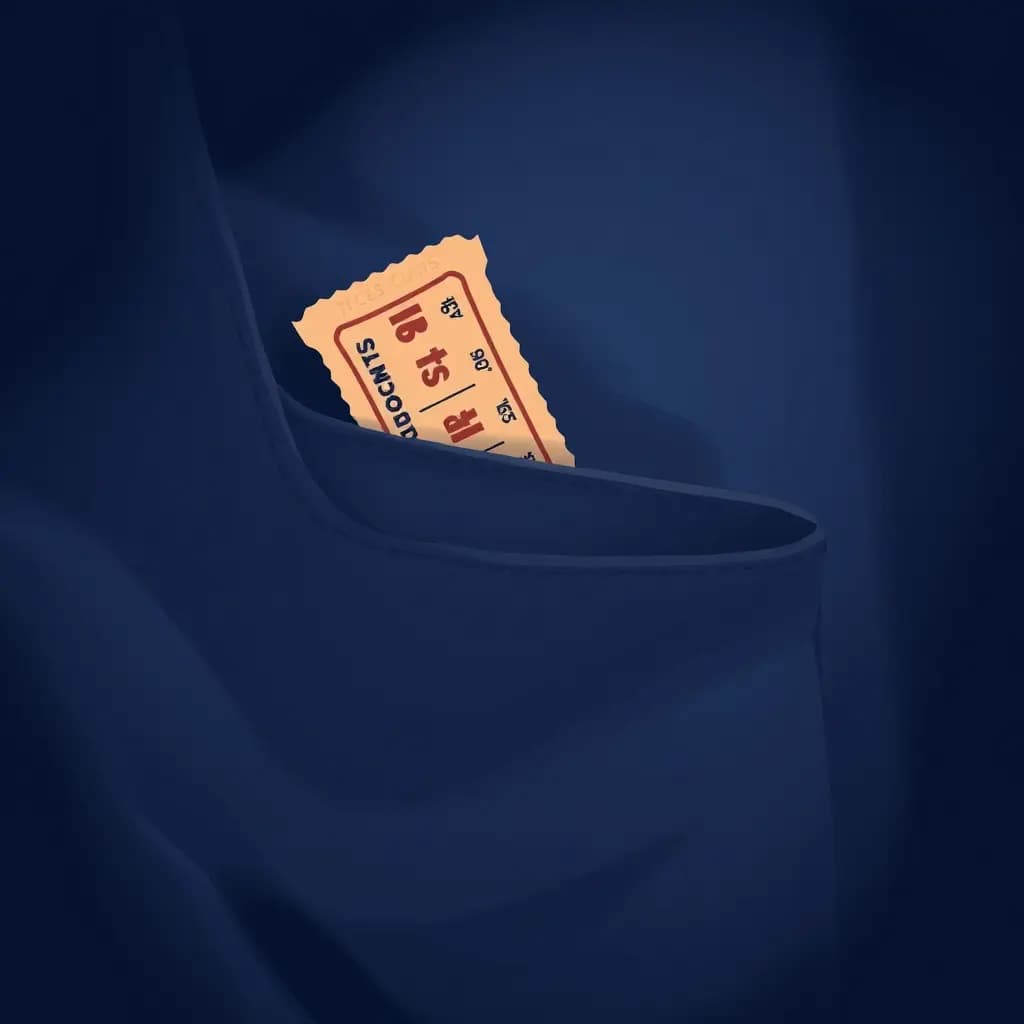 Dream illustration: Ticket stub in pocket