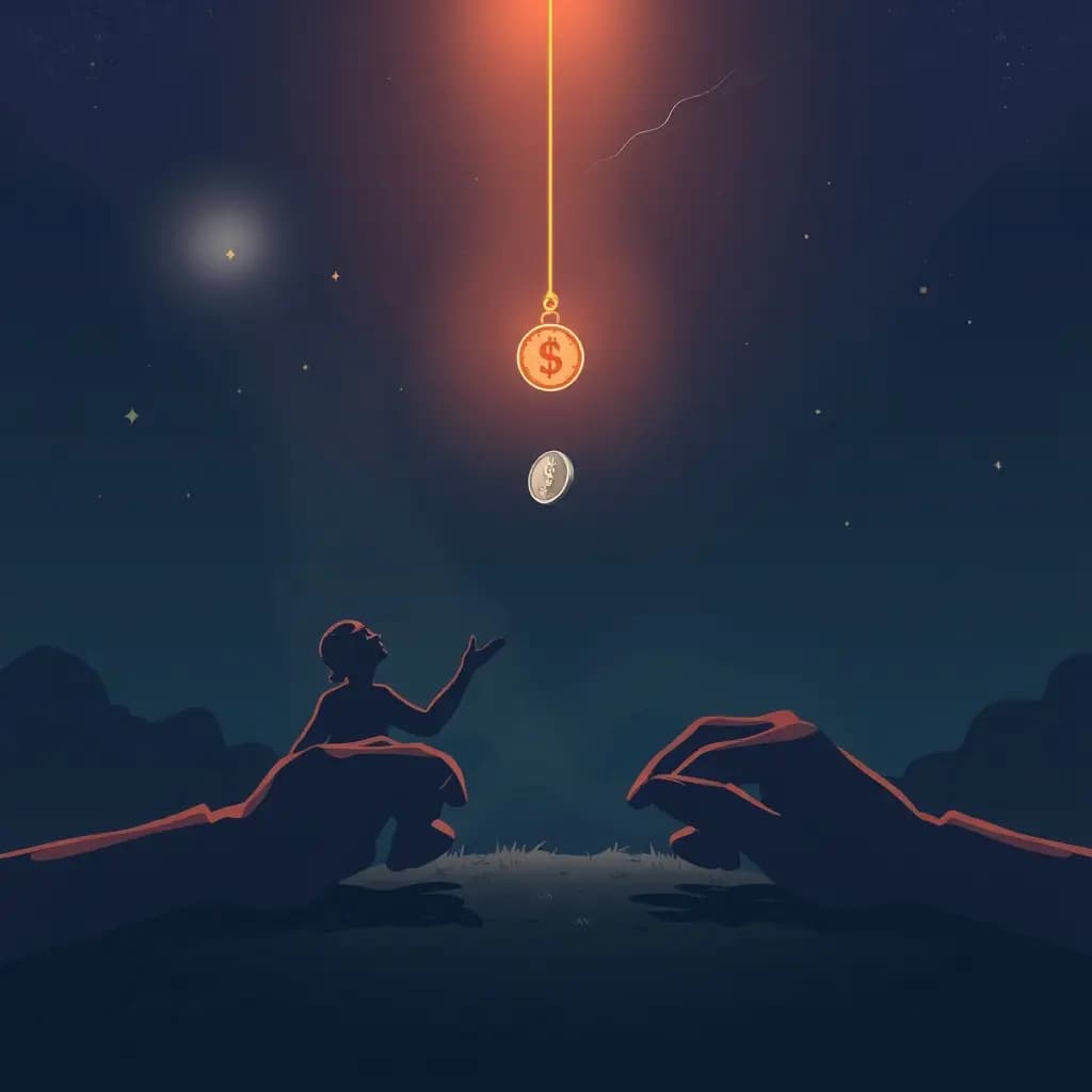 Dream illustration: Tie settled by coin toss