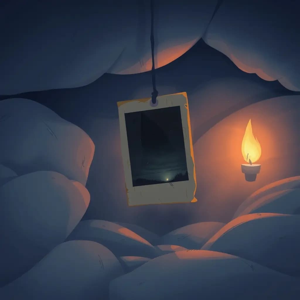 Dream illustration: Time-worn photograph moves