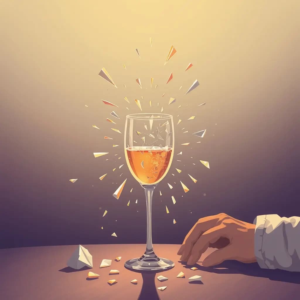 Dream illustration: Toast glass shatters