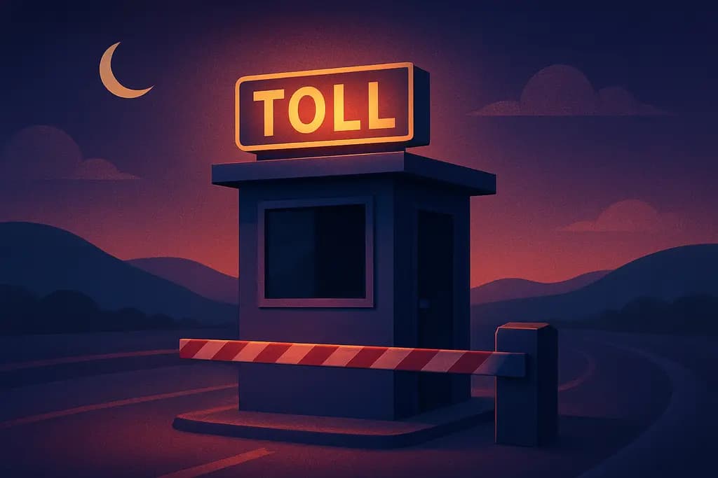 Dream illustration: Toll Booth with No Attendant