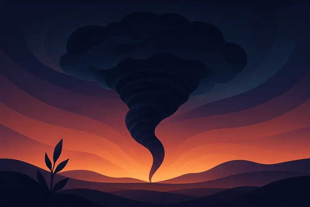 Dream illustration: Tornado on the horizon